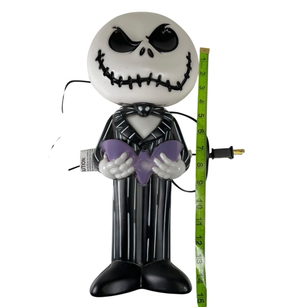 Jack Skellington 14" Halloween Blow Mold Light Up Works! Bat Nightmare Christmas - Picture 3 of 4